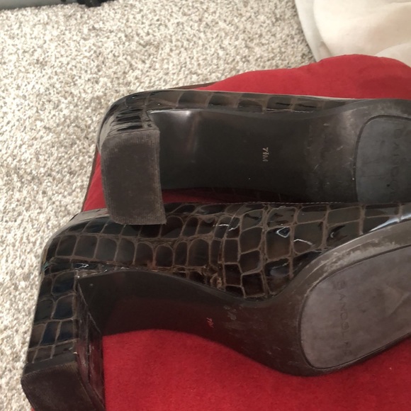 Faux crocodile brown shoes - Picture 4 of 4